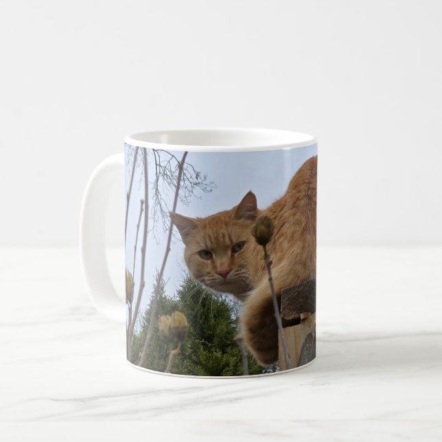 Ginger cat coffee mug (Front Left)