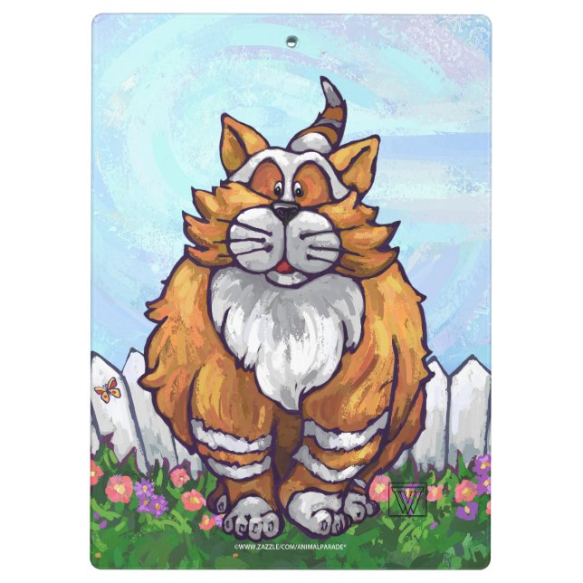 Ginger Cat Gifts & Accessories Clipboard (Back)
