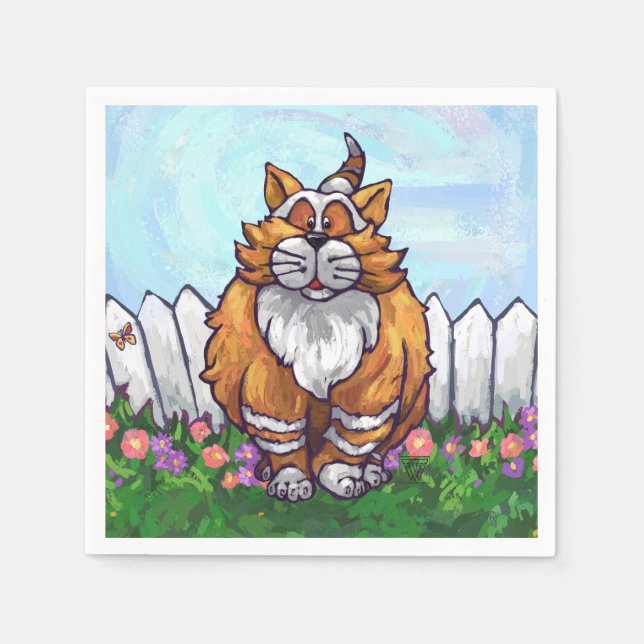Ginger Cat Gifts & Accessories Napkin (Front)