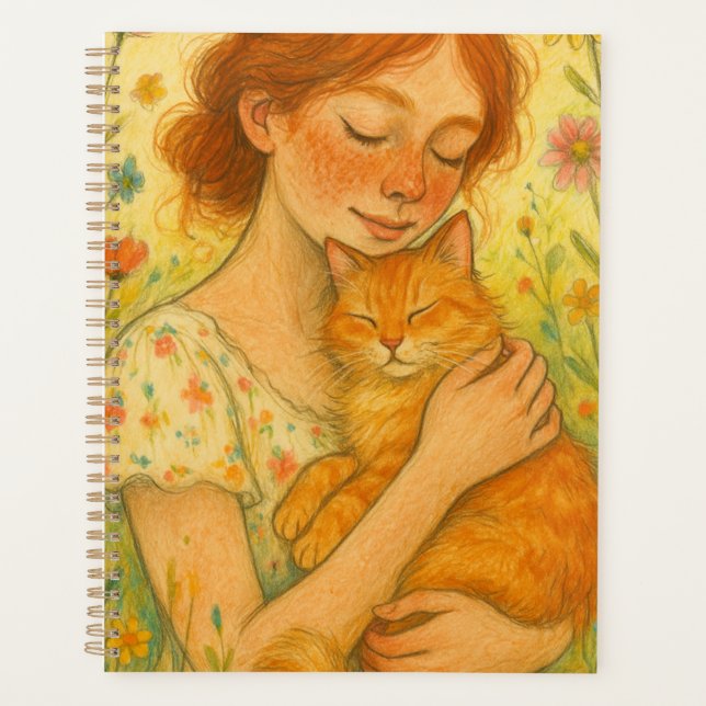 Ginger Cat Mom Orange Tabby Cats                   Planner (Front)