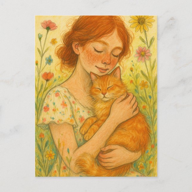 Ginger Cat Mom Orange Tabby Cats                   Postcard (Front)