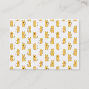 Ginger Cat Pattern. Business Card