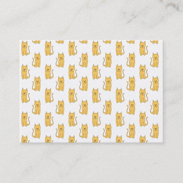 Ginger Cat Pattern. Business Card (Front)