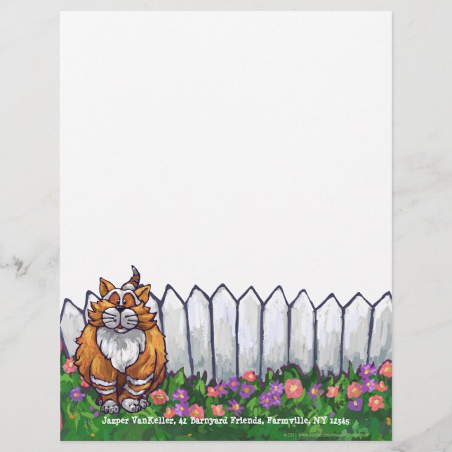 Ginger Cat Personal Letterhead (Front)