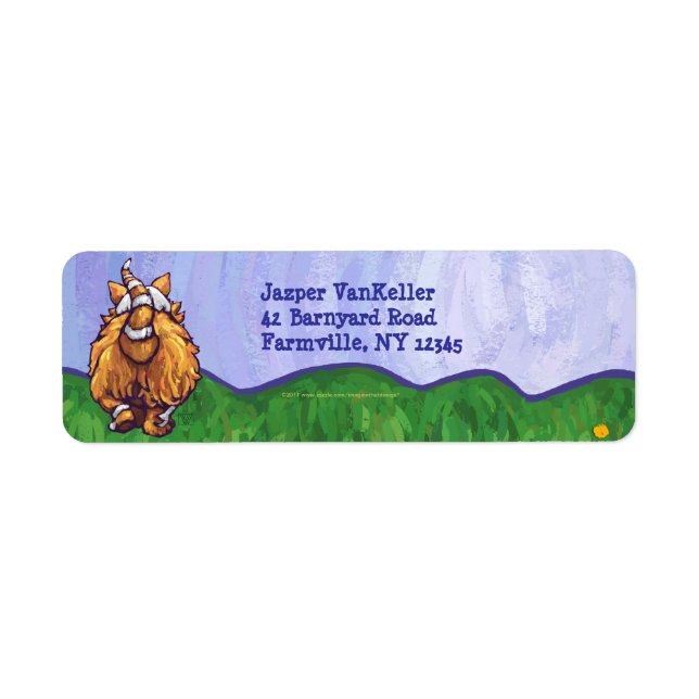 Ginger Cat Personalized Address Labels (Front)