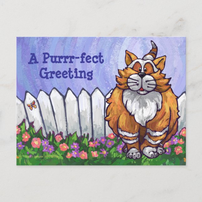 Ginger Cat Personalized Postcard (Front)