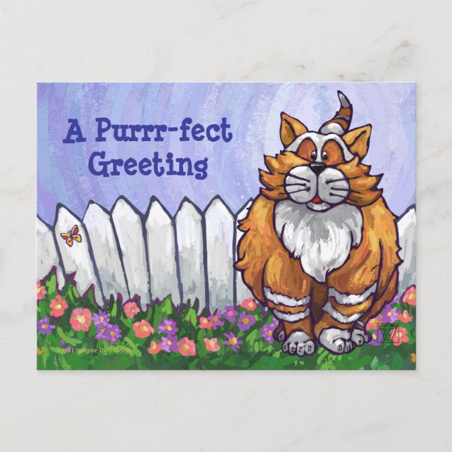 Ginger Cat Personalized Postcard (Front)