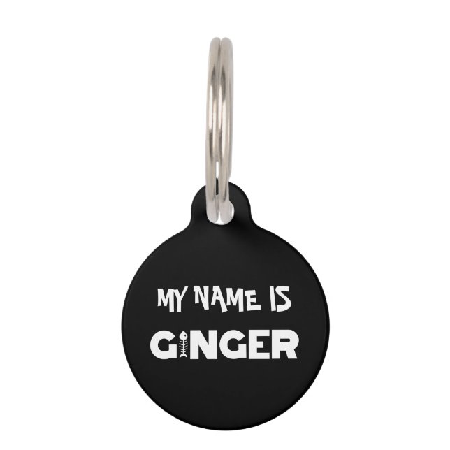 Ginger Cat Pet ID Tag (Front)