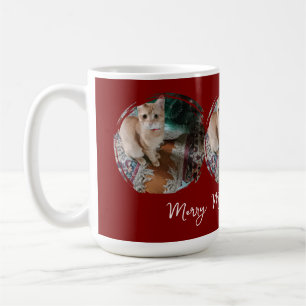 Ginger cat, Photo Text Customize ,Meowy Christmas, Coffee Mug