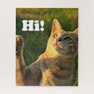 Ginger Cat Saying Hi! Jigsaw Puzzle