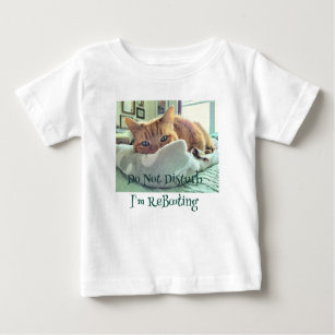 Ginger Cat Says Do Not Disturb Baby T-Shirt
