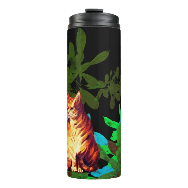 ginger cat  thermal tumbler (Front)