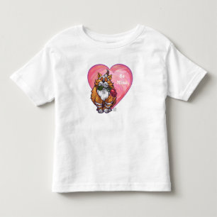 Ginger Cat Valentine's Day Toddler T-shirt
