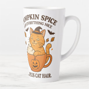 Ginger Cat Witch – Cute Halloween Design with Pump Latte Mug