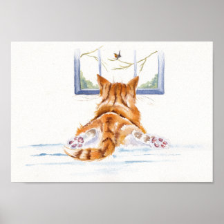Ginger Cats / kittens: "Window Shopping" Poster