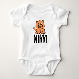 GINGER CHAT NOM FILLES UN PIÈCE T-SHIRTS