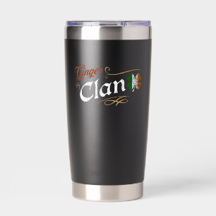 Ginger Clan Irish Heritage Shamrock Vintage Insulated Tumbler