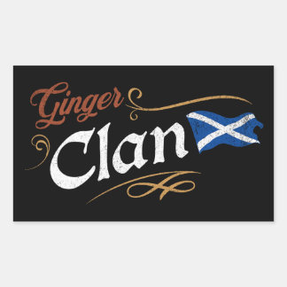 Ginger Clan Scottish Flag Funny Redhead Heritage Sticker