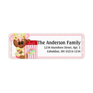 Ginger Cookie Valentine's Day Address Labels d2
