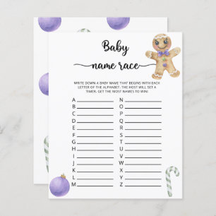 Ginger cookies Baby name race game