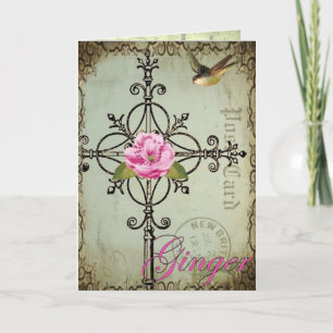 ginger cross note card