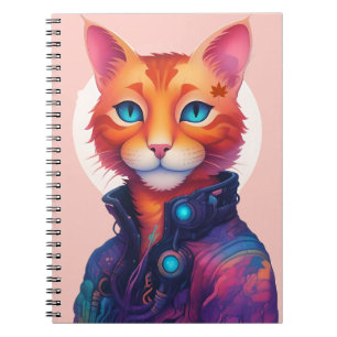 Ginger Cyberpunk Cat, Notebook