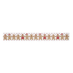 Ginger Friends Christmas Gingerbread Men + Women Satin Ribbon