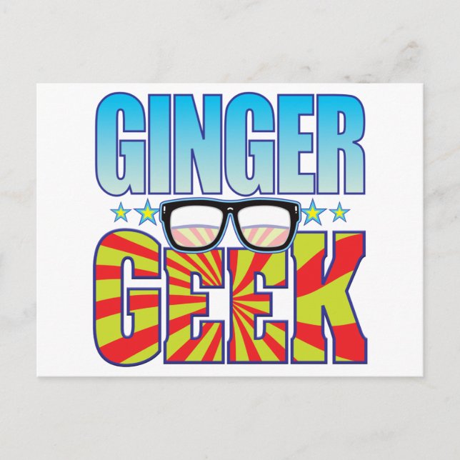 Ginger Geek v4 Postcard (Front)