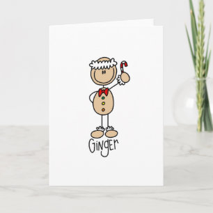 Ginger Gingerbread Cookie Tshirts and Gifts Holiday Card