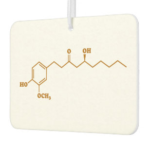 Ginger Gingerol Molecule Chemical Formula Air Freshener