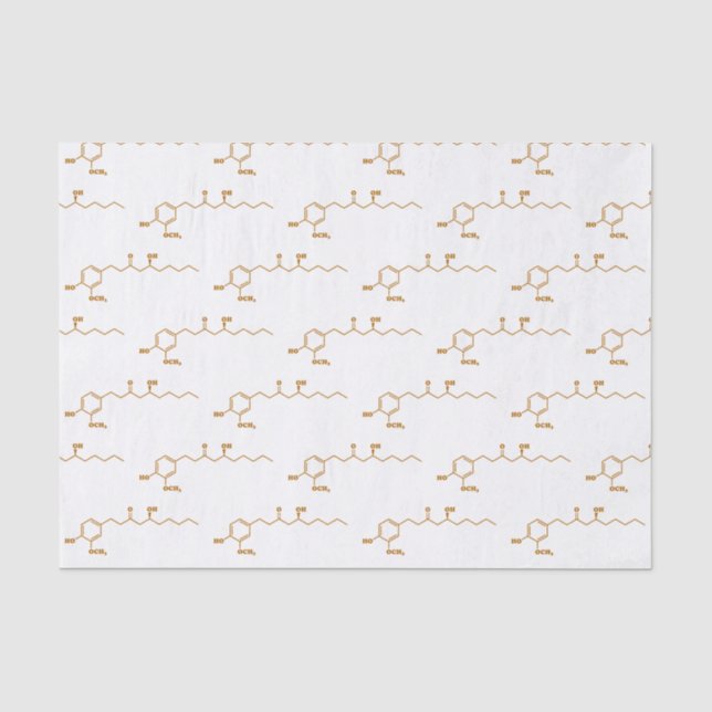 Ginger Gingerol Molecule Chemical Formula Tissue Paper (Front)