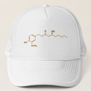 Ginger Gingerol Molecule Chemical Formula Trucker Hat