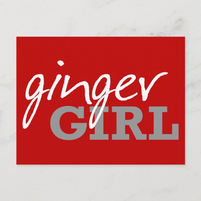 Ginger Girl Redhead Freckles Postcard (Front)