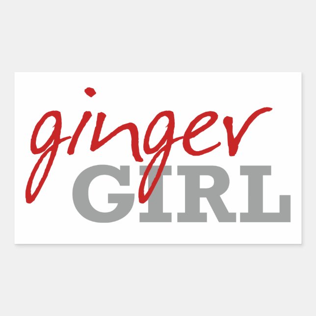 Ginger Girl Redhead Freckles Sticker (Front)