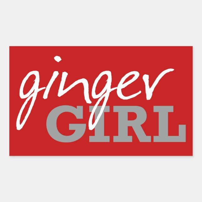 Ginger Girl Redhead Freckles Sticker (Front)