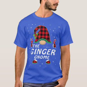 Ginger Gnome Buffalo Plaid Matching Family Christm T-Shirt