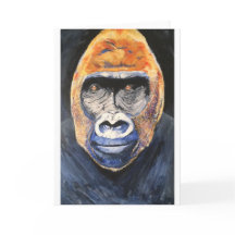 Ginger gorilla greeting card