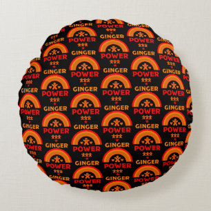 Ginger Hair Pride Round Pillow