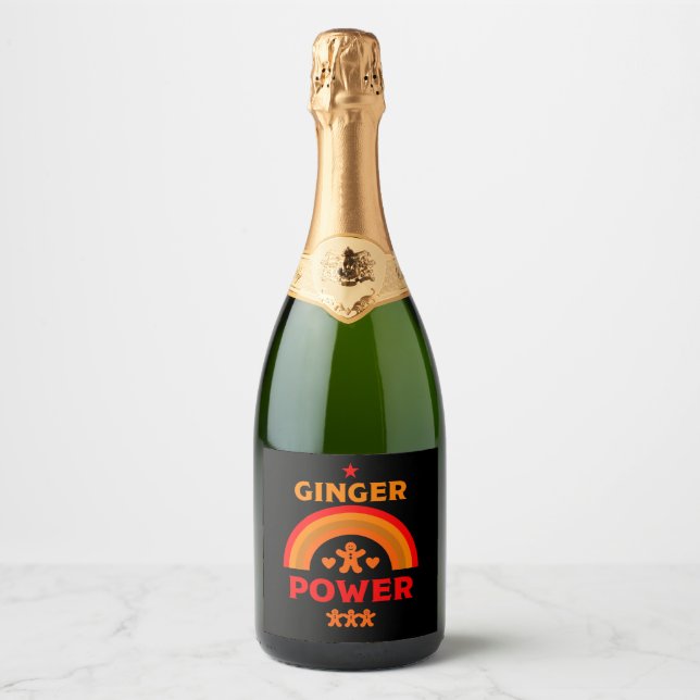 Ginger Hair Pride Sparkling Wine Label (Front)