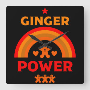 Ginger Hair Pride Square Wall Clock