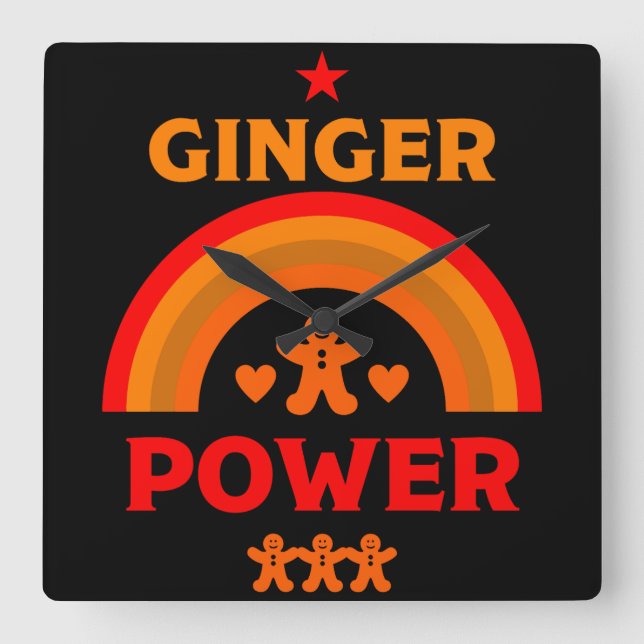 Ginger Hair Pride Square Wall Clock (Front)