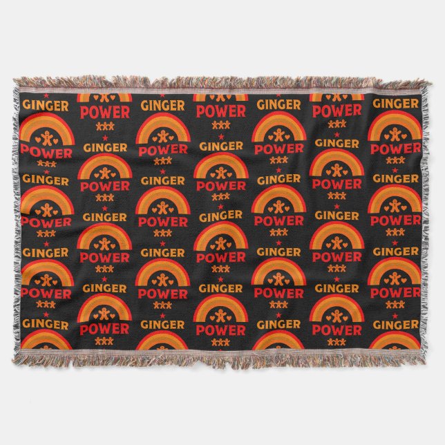 Ginger Hair Pride Throw Blanket (Front)
