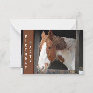 Ginger Horse on Farm Just a Girl who Loves Horses  Card