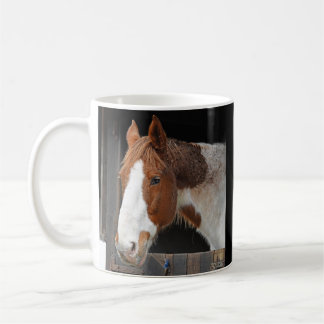 Ginger Horse on Farm with Name Coffee Mug