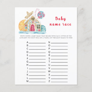 Ginger house cookies Baby name race game