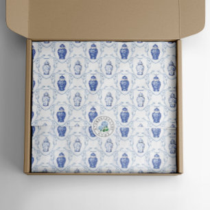 Ginger Jar Blue and White Chinoiserie  Tissue Paper
