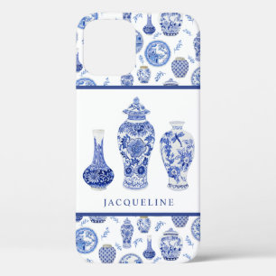 Ginger Jar Elegant Blue White Floral Chinoiserie iPhone 12 Case