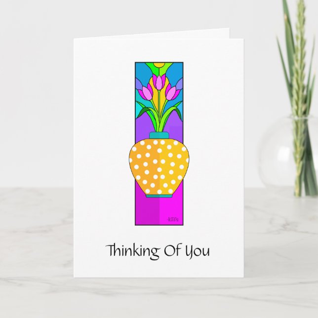 Ginger Jar Floral Thinking Of You card (Front)