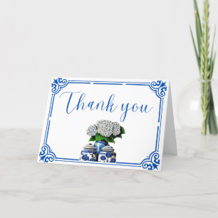Ginger Jar & Hydrangea Carte de remerciements plia
