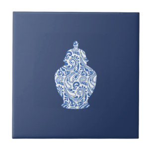 Ginger Jar Pottery Blue Tile